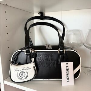 Steve Madden Black and White Shoulder Bag